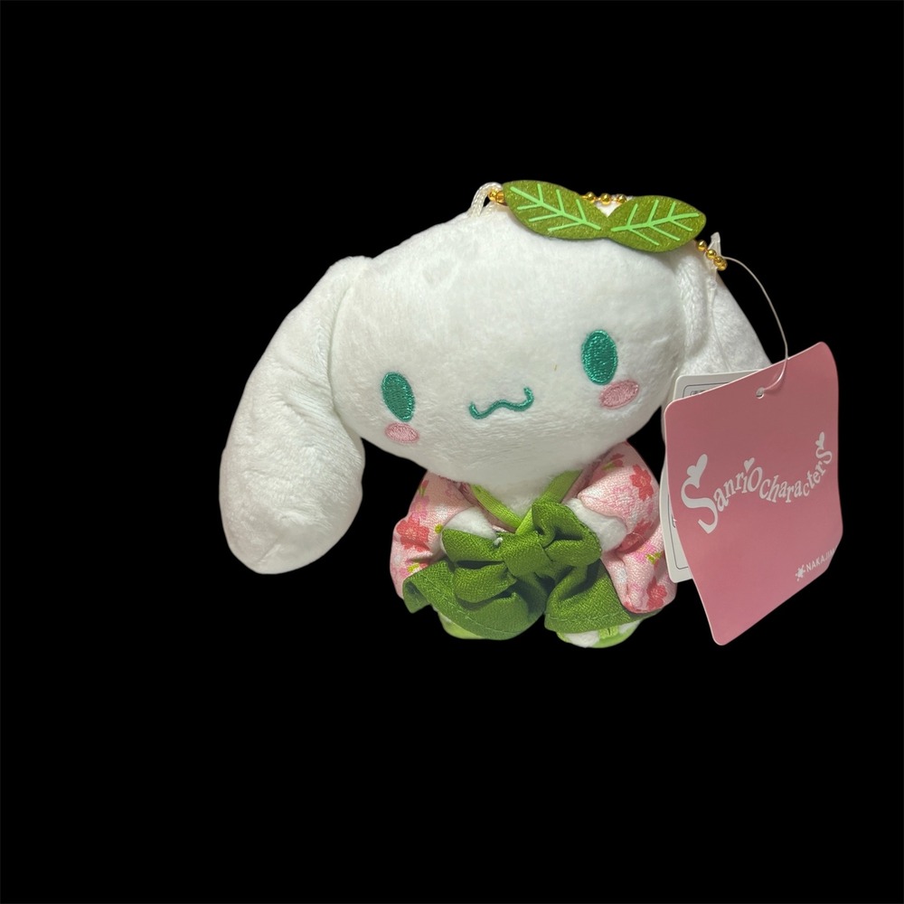 Sanrio Cinnamoroll Kimono‎ Sakura 4" Plush Mascot Keychain Nakajima White Pink